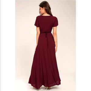 heart of marigold burgundy wrap maxi dress